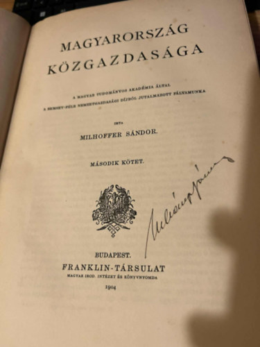 Milhoffer Sándor - Magyarország közgazdasága II.