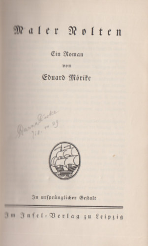 Eduard Mörike - Maler Nolten