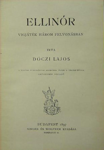 Dóczi Lajos - Ellinór