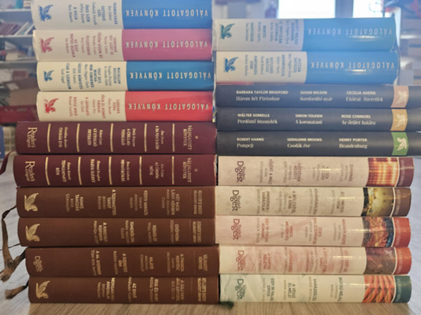 Cecilia Ahern, Mary Clark Higgins, Nelson DeMille, Nicholas Sparks, Tess Gerritsen, Michael Connelly, Linwood Barclay, James Patterson, Ken Follett, Frederick Forsyth, Harlan Barbara Taylor Bradford - 20db Reader's Digest kötet, KÖNYVMENTŐ AJÁNLAT!