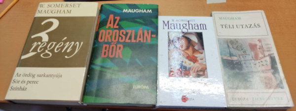 W.  Somerset Maugham - 4 db. Maugham: 3 regny: Az rdg sarkantyja/Sr s perec/Sznhz; Az oroszlnbr; Fenn a villban; Tli utazs