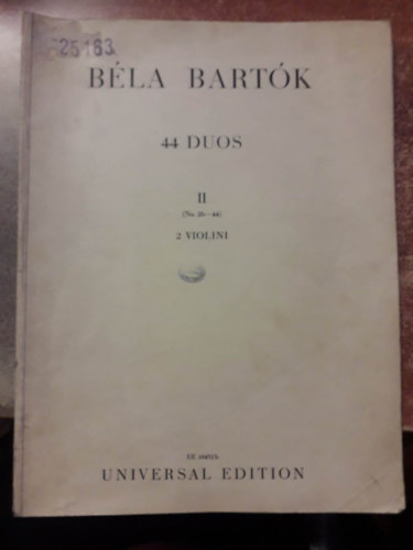 Bartk Bla - 44 Duos II.. (No. 26-44) - 2 Violini