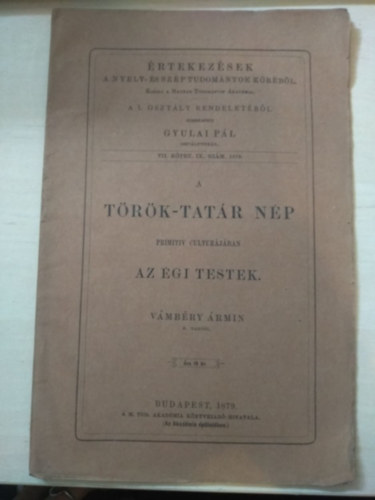 Vámbéry Ármin - A török-tatár nép primitív kultúrájában az égi testek