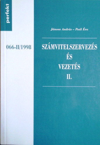 Pal va Jnosa Andrs - Szmvitelszervezs s vezets II.