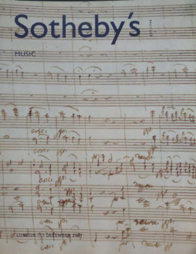 Sotheby's - Sotheby's: Music - Friday 7 December 2001, London