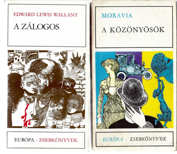 3 db Európa - Zsebkönyvek, Edward Lewis Wallant: A zálogos, Moravia: A közönyösök, Fukadzava Hicsiró: Zarándokének