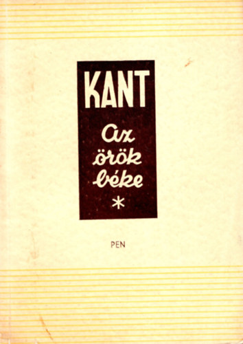 Székács György Emmanuel Kant - Az örök béke