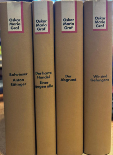 Oskar Maria Graf - 5 db Oskar Maria Graf német nyelvű regény