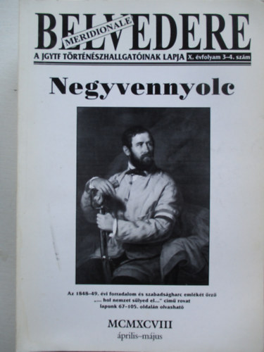 Belvedere X. �vfolyam 3-4.sz�m  Negyvennyolc