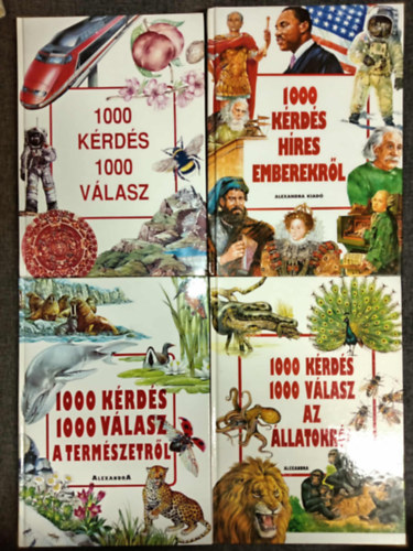 (4db) 1000 k�rd�s 1000 v�lasz k�nyvcsomag: H�res emberekr�l, Term�szetr�l, Az �llatokr�l