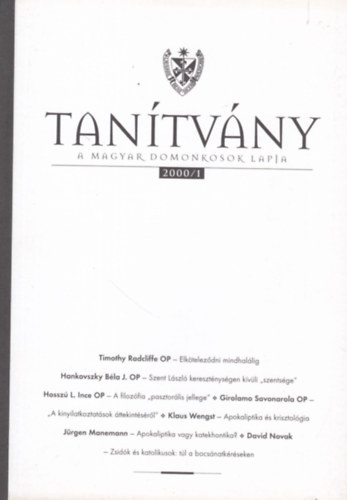 Tanítvány (A magyar domonkosok lapja) 2000/1.