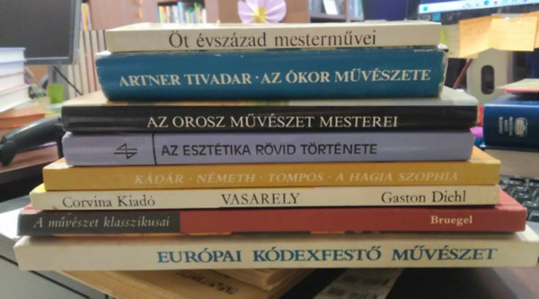 Artner Tivadar - 8 db mvszeti album- KNYVMENT AJNLAT: Eurpai kdexfest mvszet+Bruegel+Vasarely+A Hagia Szophia+Az eszttika rvid trtnete+Az orosz mvszet mesterei+Az kor mvszete+t vszzad mestermvei
