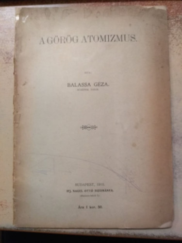 Balassa Gza - A grg atomizmus