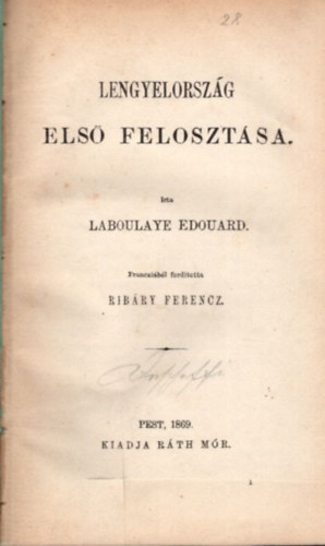 L. Edouard - Lengyelorszg els felosztsa