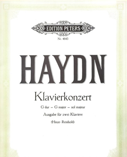 Joseph Haydn - Klavierkonzert in  G-Dur ~ G major ~ sol majeur - Ausgabe f�r zwei Klavier