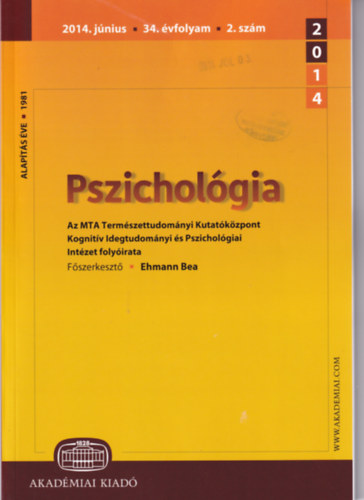 Ehmann Bea - Pszichol�gia 2014. j�nius - 34. �vfolyam 2. sz�m