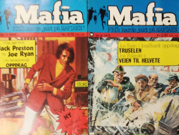 2 db. Mafia 1974 Nr. 1., 1975 Nr. 6. ( Norvg nyelv )