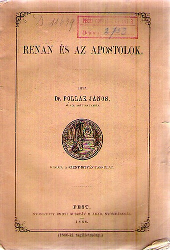 Dr. Pollk Jnos - Renan s az apostolok