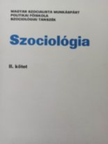 Badacsonyi -Molnr-Bres - Szociolgia II.ktet