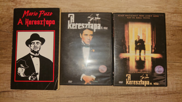 Mario Puzo - Keresztapa csomag: Keresztapa (k�nnyv), Keresztapa 2. (DVD), Keresztapa 3. (DVD)