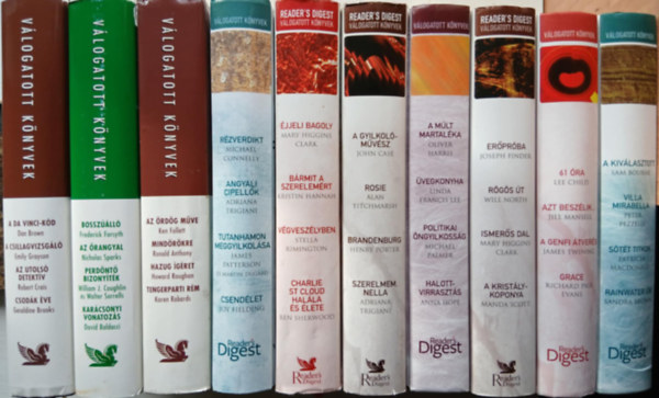 10 db-os Reader's Digest v�logatott k�nyvek