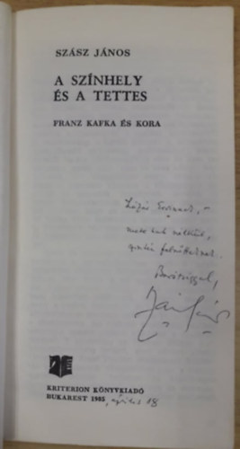Sz�sz J�nos - A sz�nhely �s a tettes