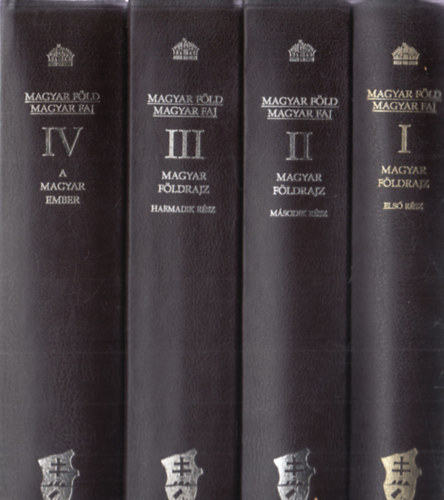Prinz Gyula - Magyar föld - Magyar faj: Magyar földrajz I-IV. (hasonmás kiadás, egységes, teljes sorozat)