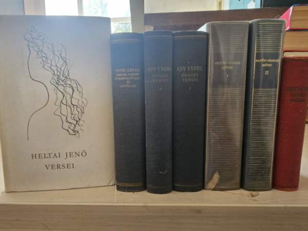 Petőfi Sándor, Heltai Jenő, József Attila, Tóth Árpád Ady Endre - 5szerző verses kötete, KÖNYVMENTŐ AJÁNLAT: Heltai Jenő versei + Tóth Árpád összes versei, műfordításai és novellái + Ady Endre összes versei I-II.+ Petőfi Sándor művei I-II+ József Attila összes versei