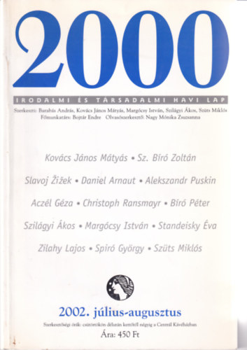 2000 Irodalmi s Trsadalmi Havi Lap - 2002. jlius-augusztus