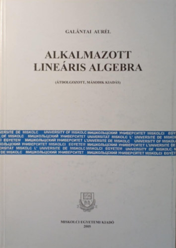 Gal�ntai Aur�l - Alkalmazott line�ris algebra