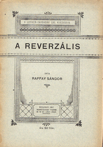 Raffay Sndor - A reverzlis