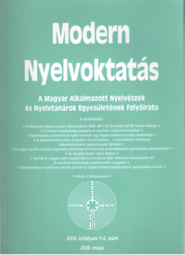 Modern nyelvoktats - XXVI. vfolyam 1-2. szm