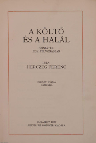 Herczeg Ferenc - A klt s a halla