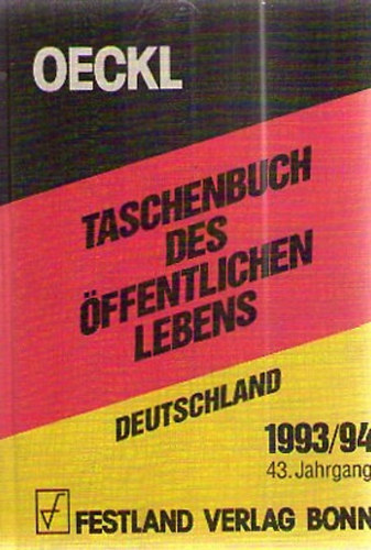 Taschenbuch des öffentlichen Lebens - Deutschland. 1993/94