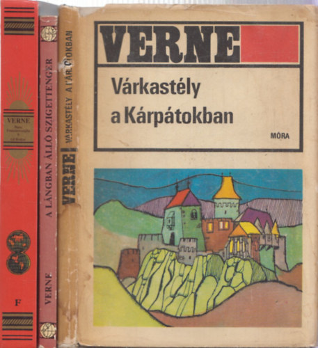 Jules Verne - 3 db Verne regény: Várkastély a Kárpátokban + A lángban álló szigettenger + Haza, Franciaországba, Gil Braltar