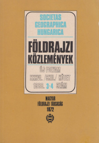 F�ldrajzi k�zlem�nyek 1988/3-4.