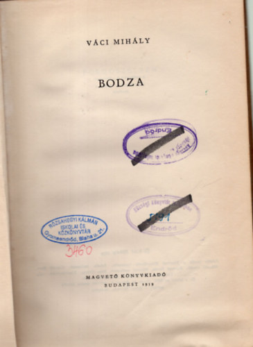 Váci Mihály - Bodza