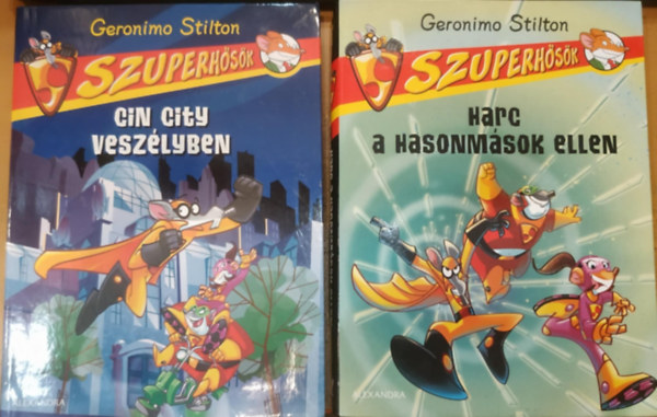 Geronimo Stilton - 2 db Szuperhsk: Cin City veszlyben + Harc a hasonmsok ellen