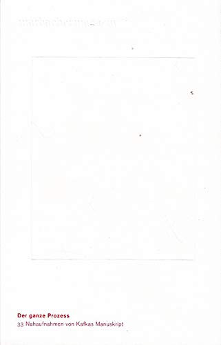 Louis Begley Heike Gfrereis - Der ganze Prozess: 33 Nahaufnahmen von Kafkas Manuskript
