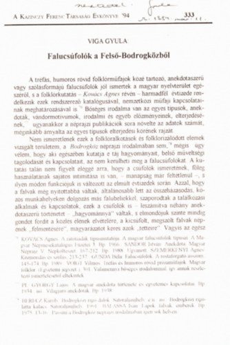 Viga Gyula - Szphalom 6. -  A Kazinczy Ferenc Trsasg vknyve - Klnlenyomat - Dediklt