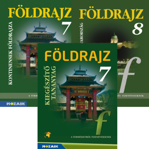 Jns Ilona - Fldrajz 8 tanknyv + Fldrajz 7 tanknyv + Fldrajz 7 Kiegszt tanagyag (3 ktet)