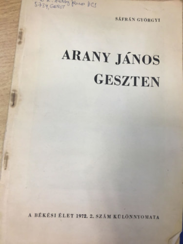 Sfrn Gyrgyi - Arany Jnos Geszten