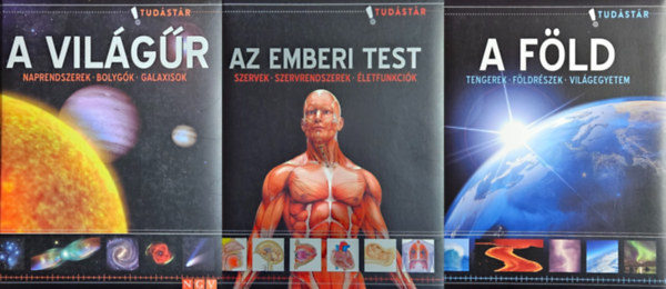 Dr. Horv�th S�ndor (ford.) - 3 db Tud�st�r k�nyv: A F�ld, A vil�g�r, Az emberi test