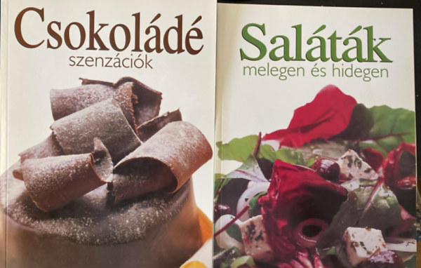 2 db könyv Csokoládé szenzációk + Saláták melegen és hidegen