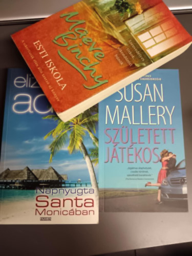 3db k�nyv Esti iskola+Napnyugta Santa Monic�ban+Sz�letett j�t�kos