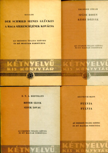 T�bb szerz� - 4 db K�tnyelv� kis k�nyvt�r (n�met - magyar nyelv�)