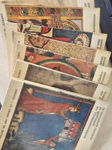 8db francia mvszeti kpesknyv KNYVMENT AJNLAT: Miniatures turques+ Peintures de temples et de sanctuaires a Ceylan+ Miniatures irlandaises+ Peintures romanes de glises norvgiennes+ Mosaiques byzantines israliennes+ Peintures romane