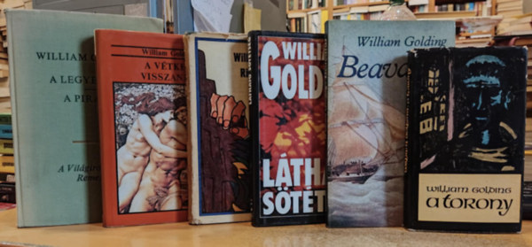 William Golding - 6 db William Golding: A torony; Beavatás; Látható sötétség; Ripacs Martin; A vétkes visszanéz; A legyek ura/A piramis