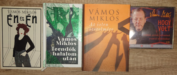 Vámos Miklós - Vámos Miklós 3 kötete ajándék hangoskönyvvel:Az isten szerelmére, Teendők halálom után, Én és én + ajándék: Hogy volt hangoskönyv