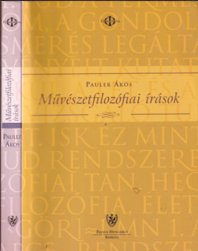 Pauler �kos - M�v�szetfiloz�fiai �r�sok